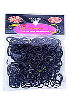 Набор резинок для плетения черного цвета (200 резинок)
