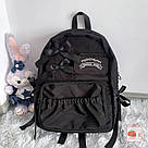 Рюкзак для дівчинки шкільний з бантиками стильний Rentegner водонепроникний чорний (AV323), фото 2