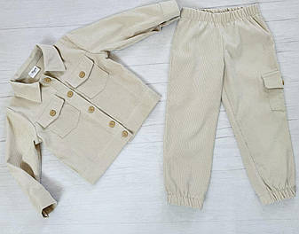 Костюм для дівчинки вельвет Аделіна | на зріст 92-116р., фото 2