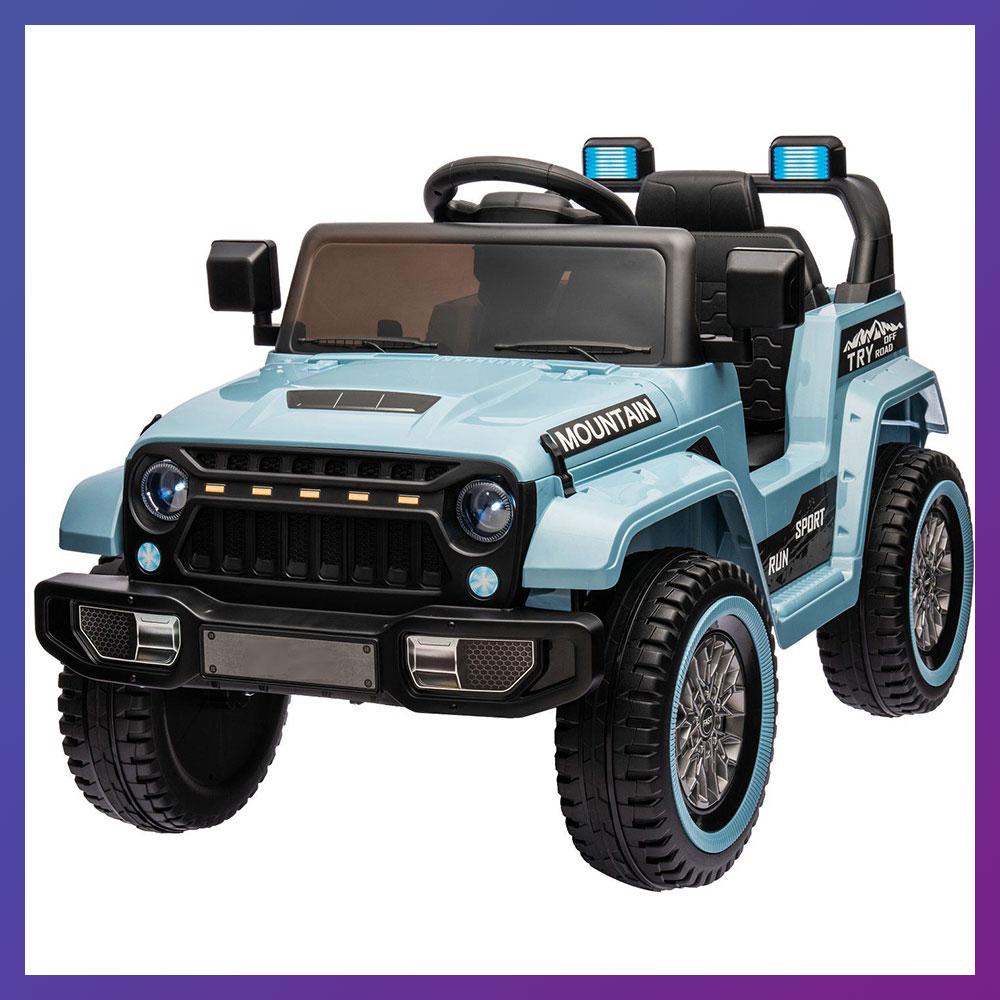 Дитячий електромобіль на акумуляторі Джип Jeep M 5109 з пультом радіокерування для дітей 3-8 років Синій