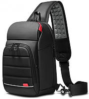 Однолямочный рюкзак Eurcool EC-1901 городской влагостойкий USB 7л цвет черный