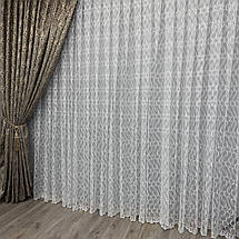 Білий фатинова тюль з вишивкою №8127у дитячу, спальню на гурт, фото 5