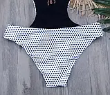 Жіночий суцільний купальник в горошок і відкритий спиною, фото 5