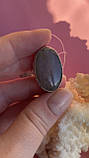 Кільце каблучка з натуральним каменем пурпурний лабрадор. Перстень овал в сріблі. 17,75 розмір. Індія, фото 6