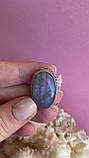 Кільце каблучка з натуральним каменем пурпурний лабрадор. Перстень овал в сріблі. 17,75 розмір. Індія, фото 2