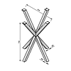 Підстілля каркас для столу з металу 550×550mm, H=730mm, фото 3