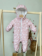 Дитячий демісезонний весняний осінній комбінезон 80 86 92 98 комбінезон з капюшоном, фото 4