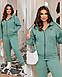 Жіночий спортивний костюм прогулянковий Шоколад, Фрез, Оливка, Трава, Графіт, фото 4