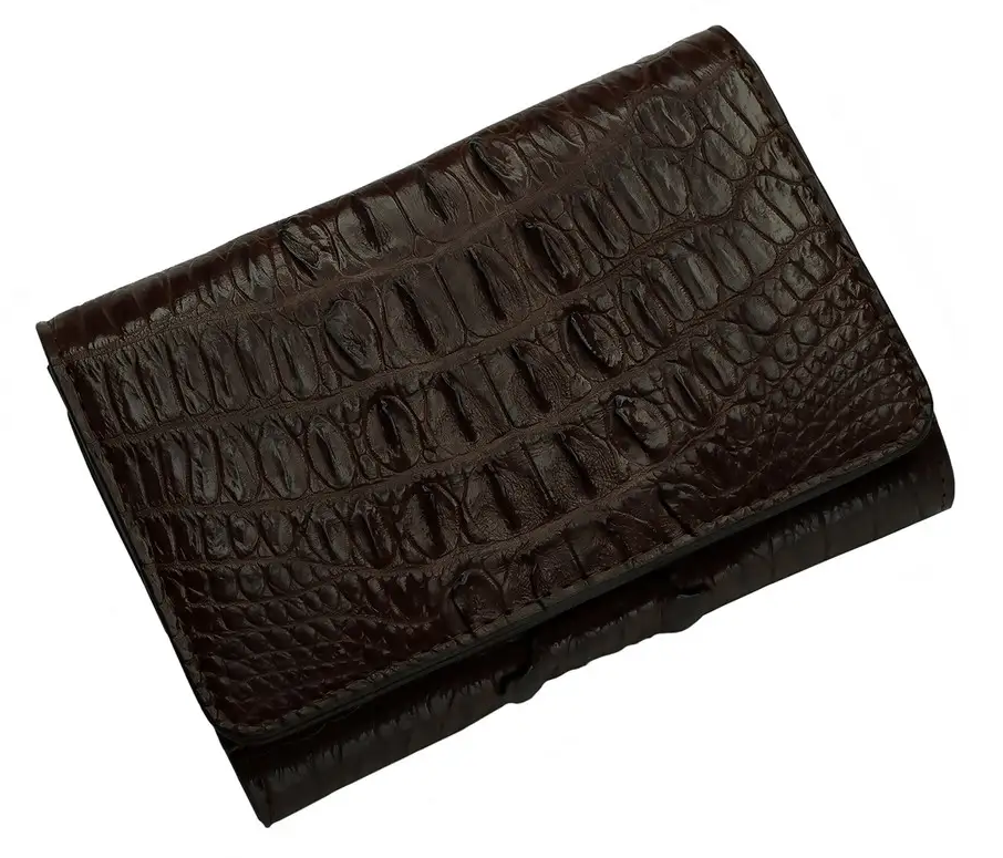 Гаманець жіночий зі шкіри крокодила Ekzotic Leather Коричневий (cw105), фото 1