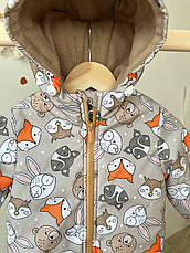 Дитячий демісезонний весняний осінній комбінезон 80 86 92 98 комбінезон з капюшоном, фото 5