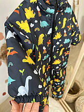 Дитячий демісезонний весняний осінній комбінезон 80 86 92 98 комбінезон з капюшоном, фото 3