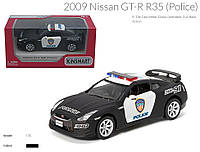 Машина метал "KINSMART" "Nissan GT-R (R-35) Police", в кор. 16*8,5*7,5 см (KT5340WP)