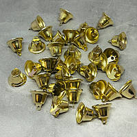 Маленький металевий (декоративний) дзвіночок 16 мм, золото, шт , Золотий