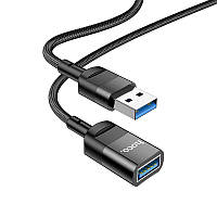 Кабель Hoco USB male to USB female charging data sync extension cable U107 |1.2M, OTG USB3.0, 3A| 5 Gbps