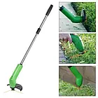 Бездротова міні-газонокосарка для косовиці трави Zip Trim Зелена Ручна газонокосарка для саду, фото 2