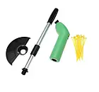 Бездротова міні-газонокосарка для косовиці трави Zip Trim Зелена Ручна газонокосарка для саду, фото 7