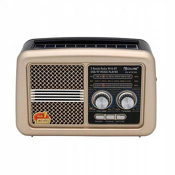 Переносний радіоприймач із сонячною панеллю Golon RX-BT978S Портативне радіо на природу