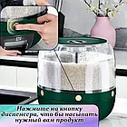 Диспенсер що обертається зі зручним дозатором для сипучих продуктів на 6 відділень і 4.2 кг круп, фото 6
