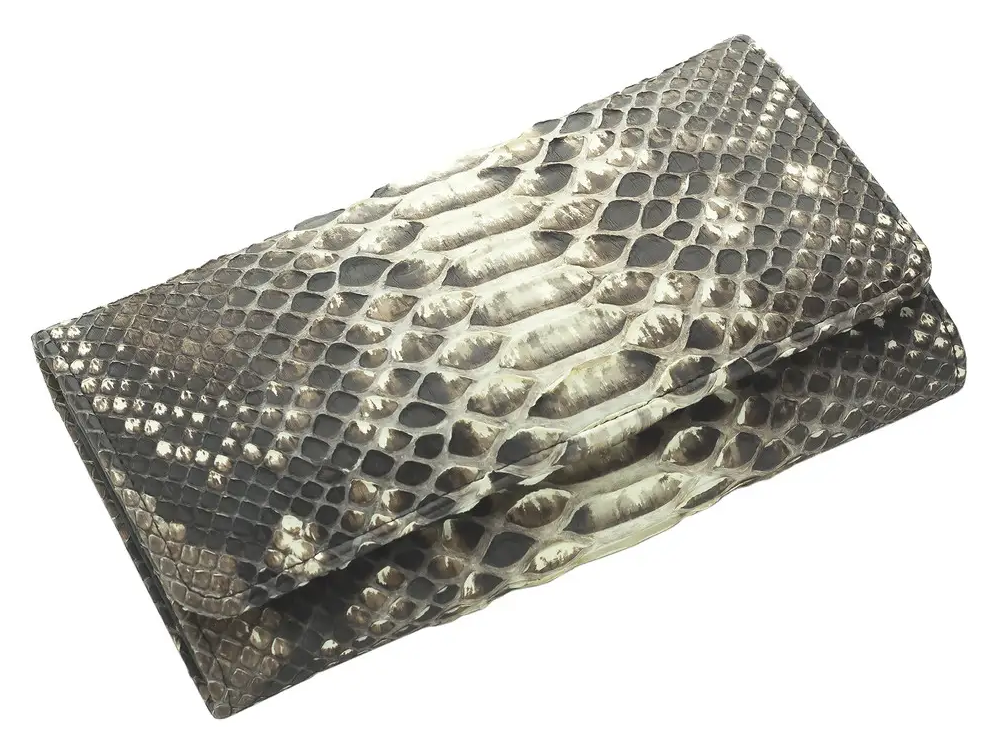 Гаманець зі шкіри пітона Ekzotic Leather Бежевий (snw71)