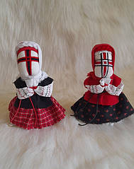 Лялька мотанка міні у червоній хусточці 14 см Гранд Презент 014 ХЧ-2