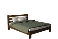 Деревянная двуспальная кровать КРИСТА из массива сосны, Белый, 160х200