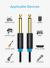 Кабель аудіо Vention 6.35 mm стерео Jack HiFi Стерео AUX TS 2 м Black (BAABH), фото 4