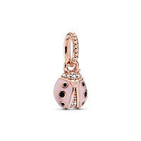 Серебряный Шарм Pandora Божья коровка Rose 387909EN160