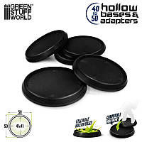 Hollow Plastic Bases - round 50mm (adaptor 40 to 50mm)