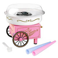 Домашний аппарат для приготовления сладкой ваты Cotton Candy Maker машинка для сахарной ваты на колесиках