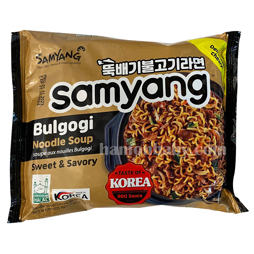 Суп з локшиною Bulgogi, солодкий та пікантний, 140 г, ТМ Samyang, Південна Корея