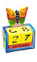 Календар настільний "Метелик" дерево (10х7х4 см)
