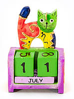 Календар настільний "Кішка" дерево (10х7х4 см)