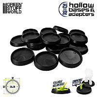 Hollow Plastic Bases - round 32mm (adaptor 25 to 32mm)