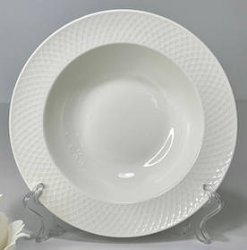 Тарілка для пасти 450 мл, 22 х 4,5 см, Біла (Olens) Канотьє 102-081