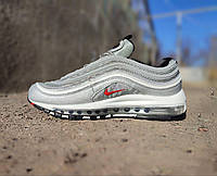 39 р Кроссовки текстиль Nike Air Max *97 GREY СЕРІЕ со светоотражательными элементами унисекс демисезон 40