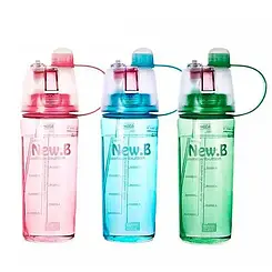 Спортивна фітнес пляшка для води та напоїв із розпилювачем 600 мл Elite New B EL-078-2