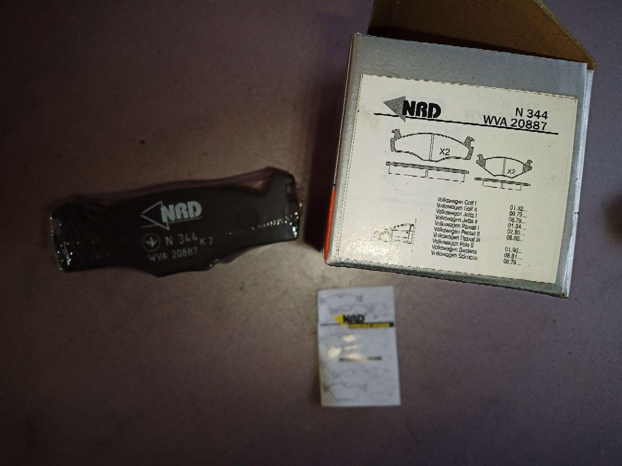 Гальмівні колодки передні Volkswagen Scirocco. WVA 20887. NRD, фото 1
