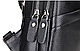 Чоловіча шкіряна сумка-бананка на груди чорна. Кросбоді барсетка для чоловіків натуральна шкіра, фото 7