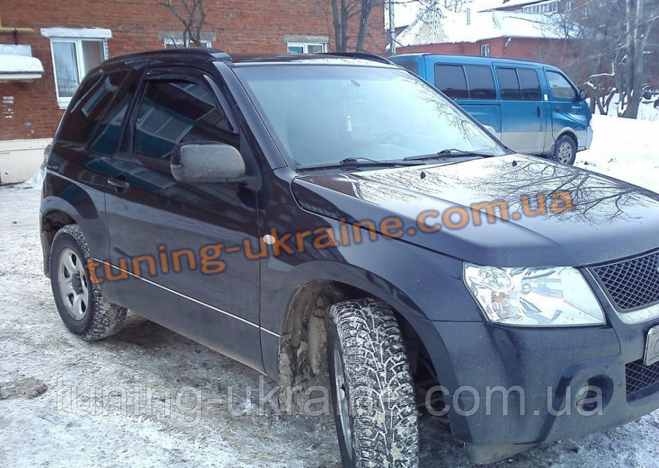 Дефлекторы окон (ветровики) COBRA-Tuning на SUZUKI GRAND VITARA II 3D 2006-15 - фото 1 - id-p387980697