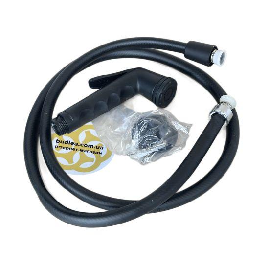 Змішувач з гігієнічним душем Felix 1/2", пластик, ПВХ шланг, чорний Sanpreis, фото 1