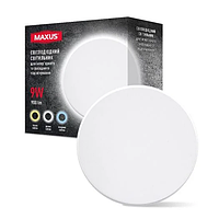 Светодиодный накладной светильник MAXUS MWL 9W 3CCT IP65 WH Circle белый