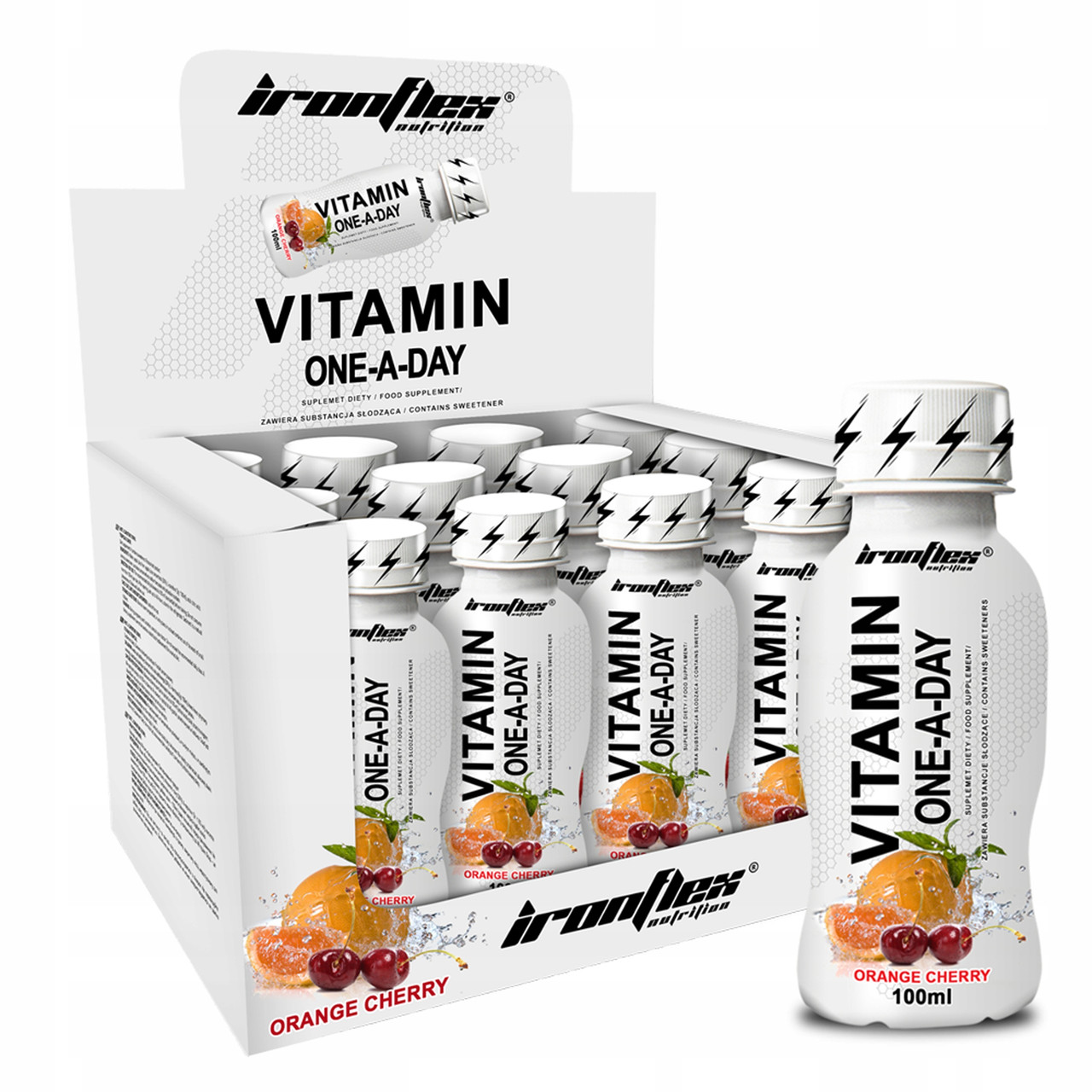 Вітамінно-мінеральний комплекс Iron Flex Vitamin One-A-Day Shot 12x 100 ml (Orange cherry)