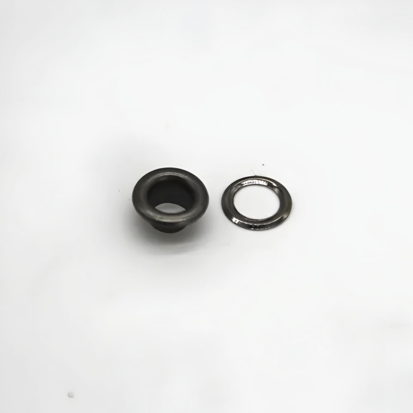 Люверс (5мм) 10*4,8*6 чорний нікель 100 шт в комплекті., фото 2