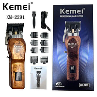 Машинка для стрижки волос KEMEI KM-2291 | Проводной триммер для бороды и усов