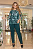 Ошатний жіночий красивий костюм: блуза з вишивкою і штани, батал великі розміри, фото 5