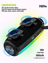 Бездротова колонка Bluetooth Hopestar P40PRO, Портативна колонка з вологозахистом, фото 6