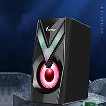 Комп'ютерні Колонки Hotmai HT-122 c LED Підсвічуванням, Потужна Комп'ютерна Акустика з Регулятором Гучності, фото 5