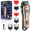 Машинка для стрижки волосся і бороди акумуляторна бездротова Kemei LFJ KM-2618, Тример, фото 9
