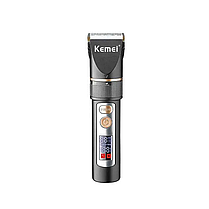 Машинка для стрижки волосся з РК-дисплеєм KEMEI KM-5073, Тример для бороди та вусів, фото 5
