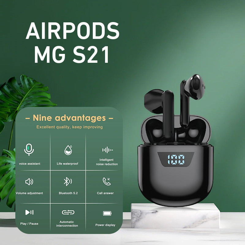 Навушники Bluetooth S21 Білий Рожевий Чорний Білий, Бездротова Гарнітура Bluetooth S21